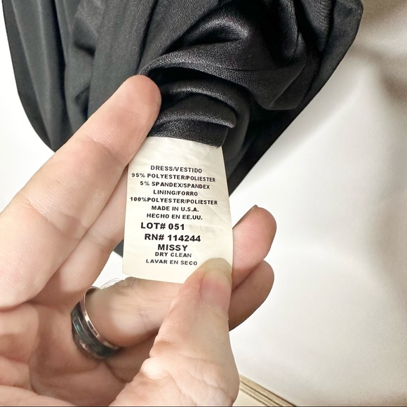 Eliza J Missy Dress Sz S 4 Black Scoop Back Polyester Rn 114244 36” long - Picture 7 of 13